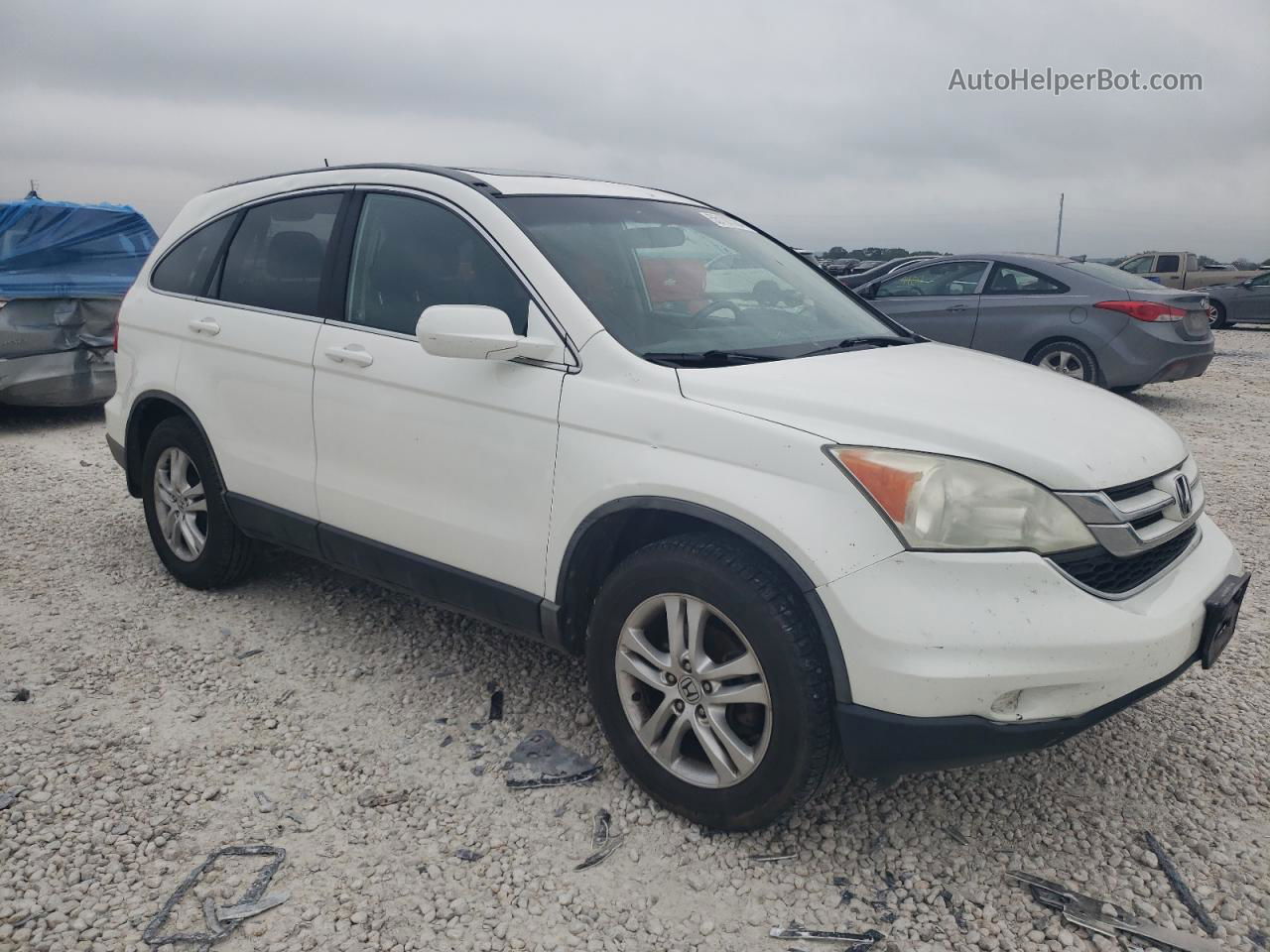 2010 Honda Cr-v Exl White vin: 5J6RE3H71AL028234