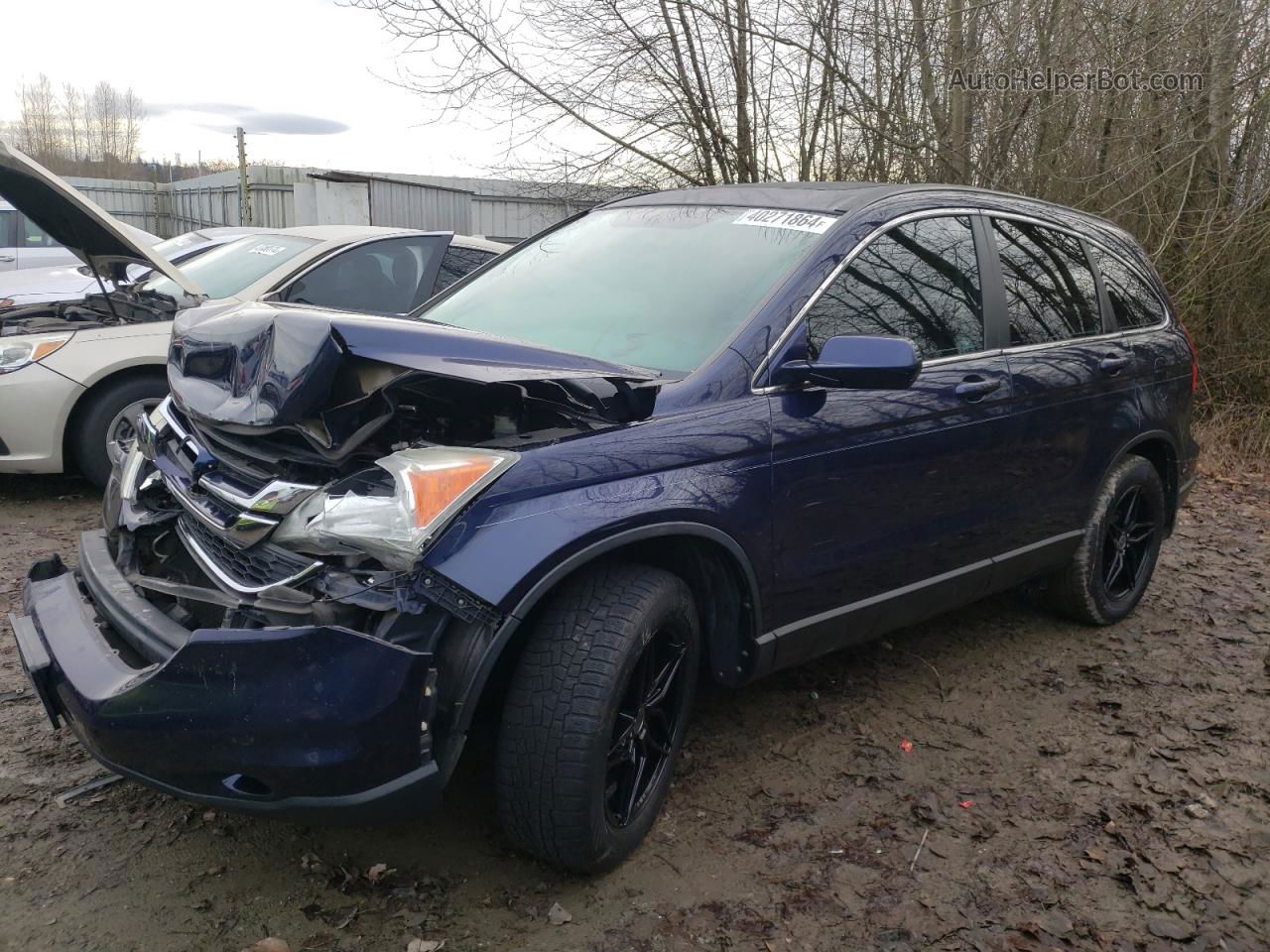 2010 Honda Cr-v Exl Blue vin: 5J6RE3H71AL031117