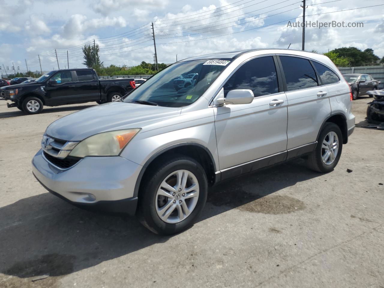 2010 Honda Cr-v Exl Silver vin: 5J6RE3H72AL016299