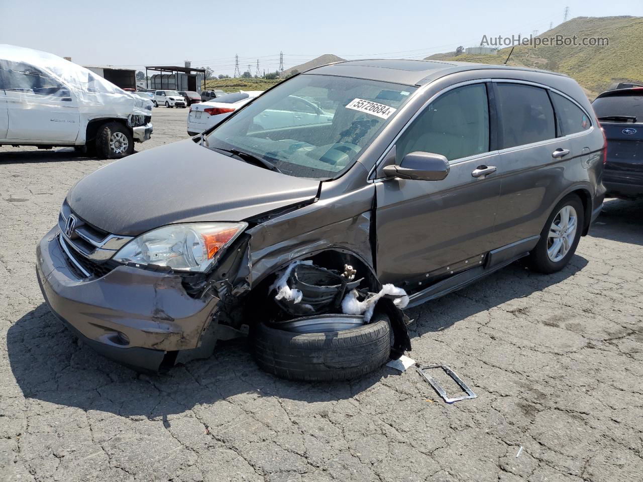 2010 Honda Cr-v Exl Tan vin: 5J6RE3H73AL012374