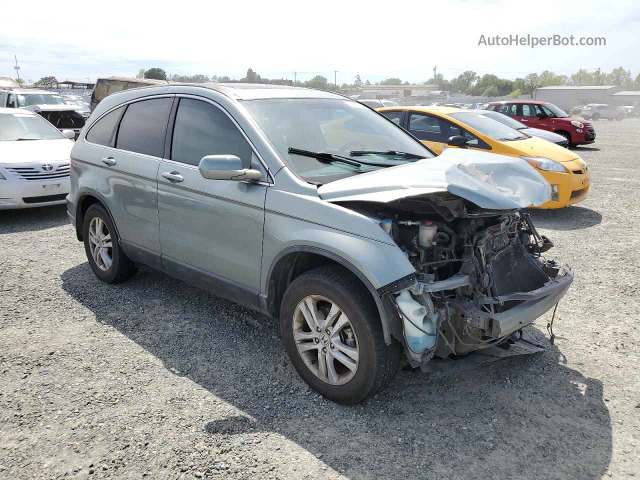 2010 Honda Cr-v Exl Зеленый vin: 5J6RE3H74AL015963