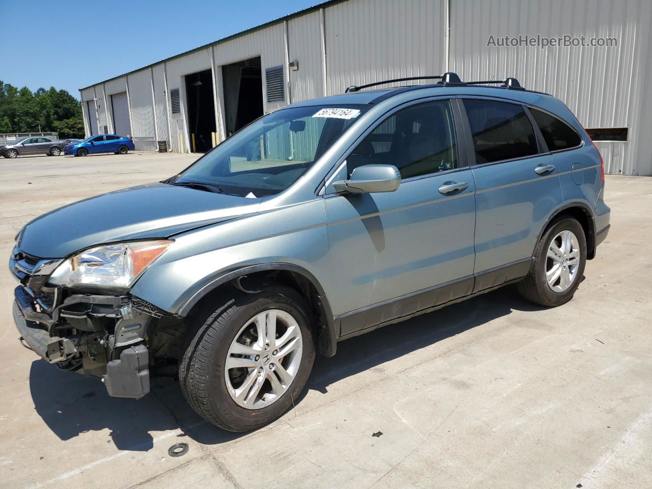 2010 Honda Cr-v Exl Turquoise vin: 5J6RE3H75AL037082