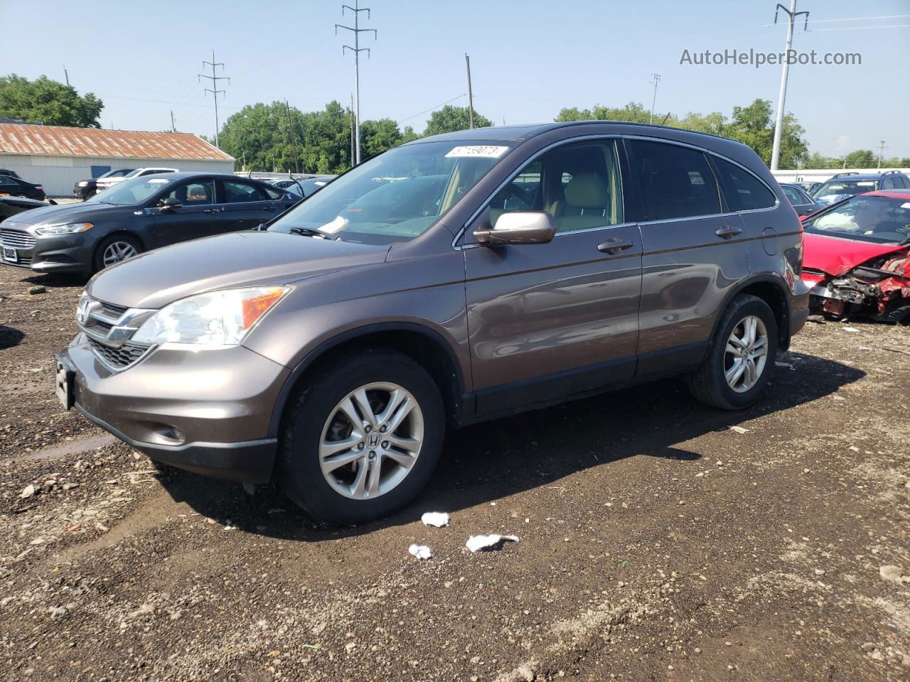 2010 Honda Cr-v Exl Серый vin: 5J6RE3H75AL042556