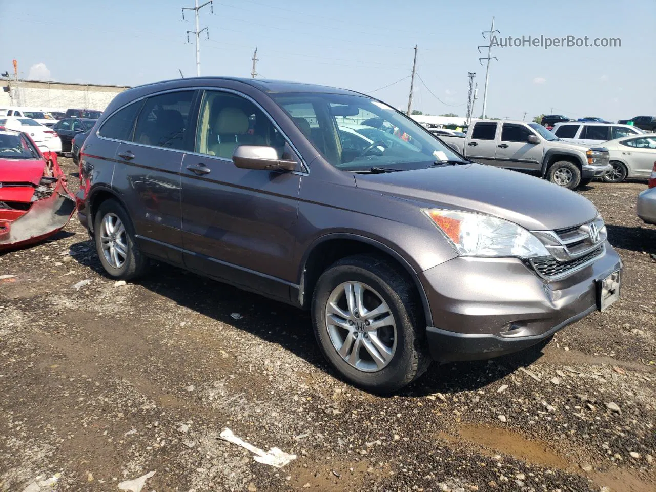 2010 Honda Cr-v Exl Серый vin: 5J6RE3H75AL042556