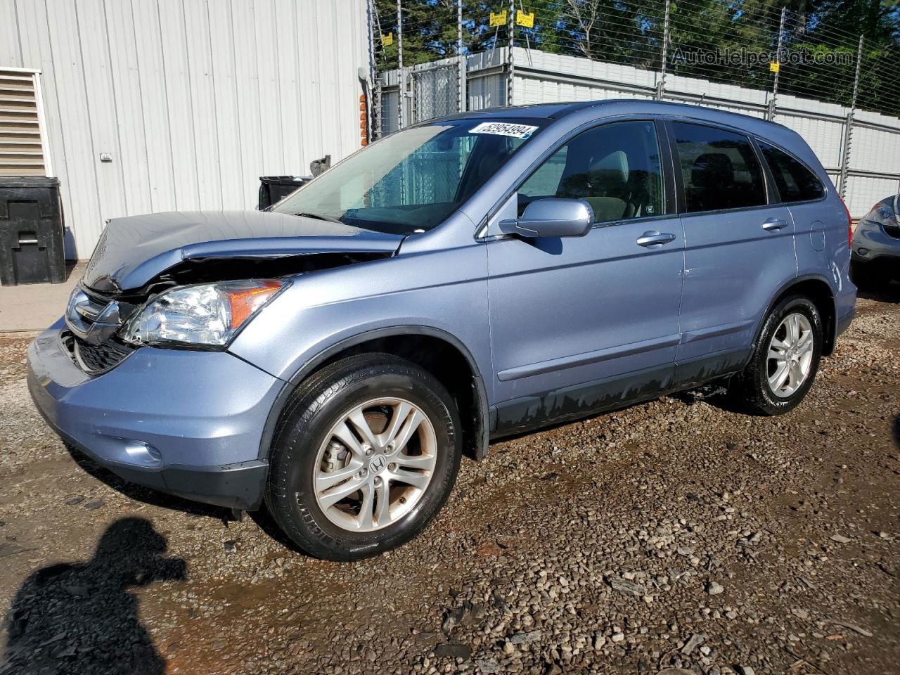 2010 Honda Cr-v Exl Blue vin: 5J6RE3H76AL042341