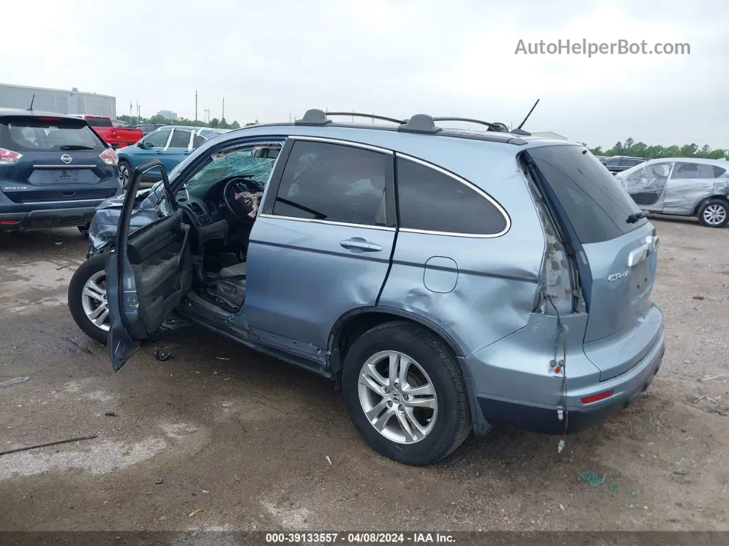 2010 Honda Cr-v Ex-l Blue vin: 5J6RE3H77AL027766