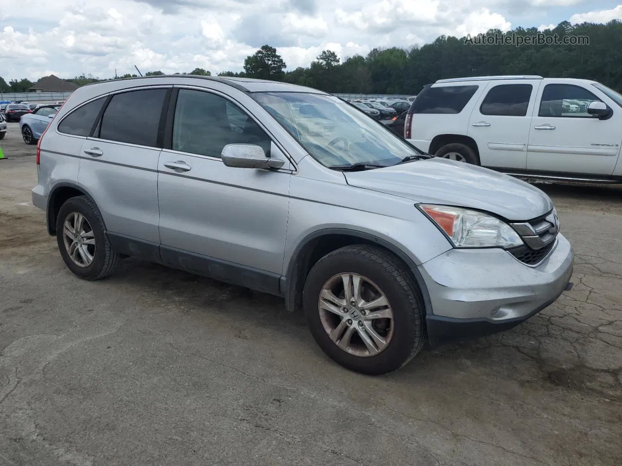 2010 Honda Cr-v Exl Silver vin: 5J6RE3H77AL047340