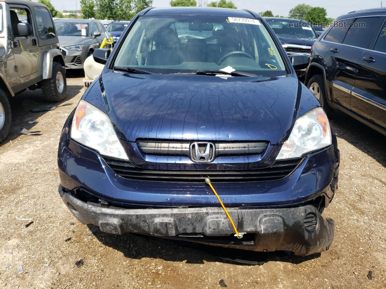 2009 Honda Cr-v Lx Blue vin: 5J6RE48309L053415