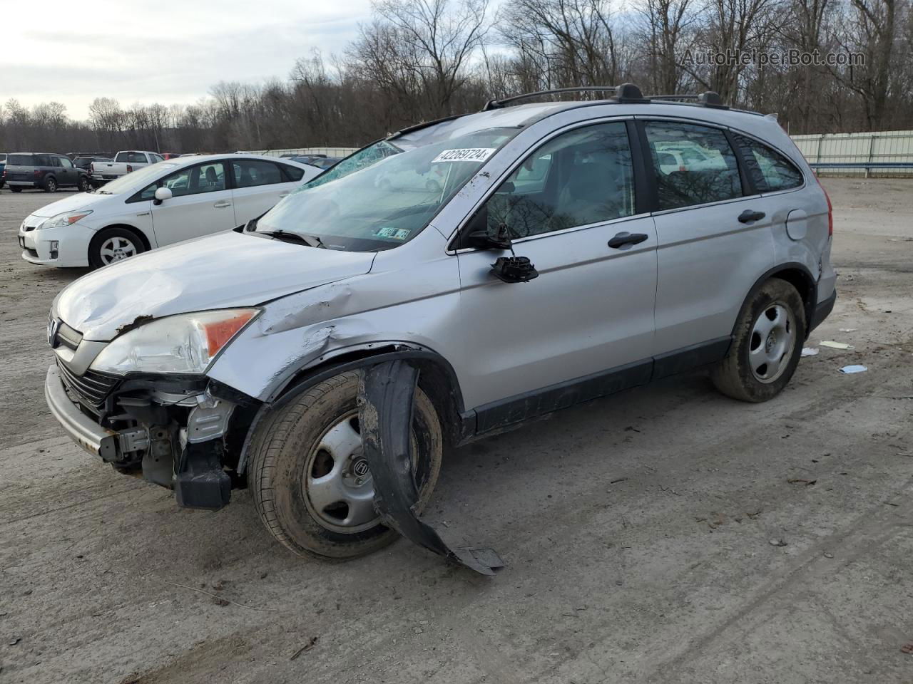 2009 Honda Cr-v Lx Silver vin: 5J6RE48339L037208