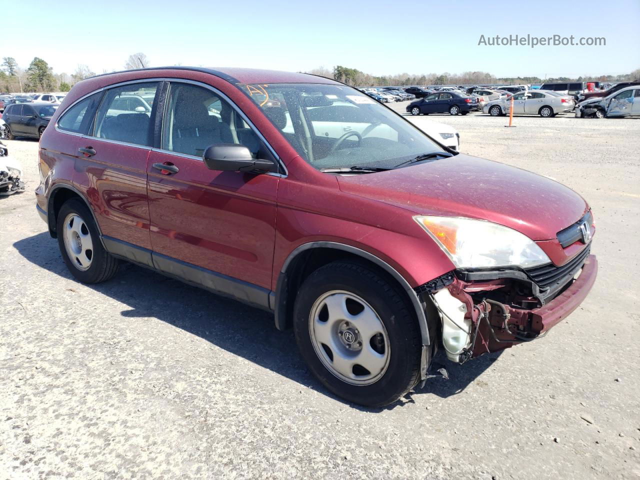 2009 Honda Cr-v Lx Burgundy vin: 5J6RE48349L024161