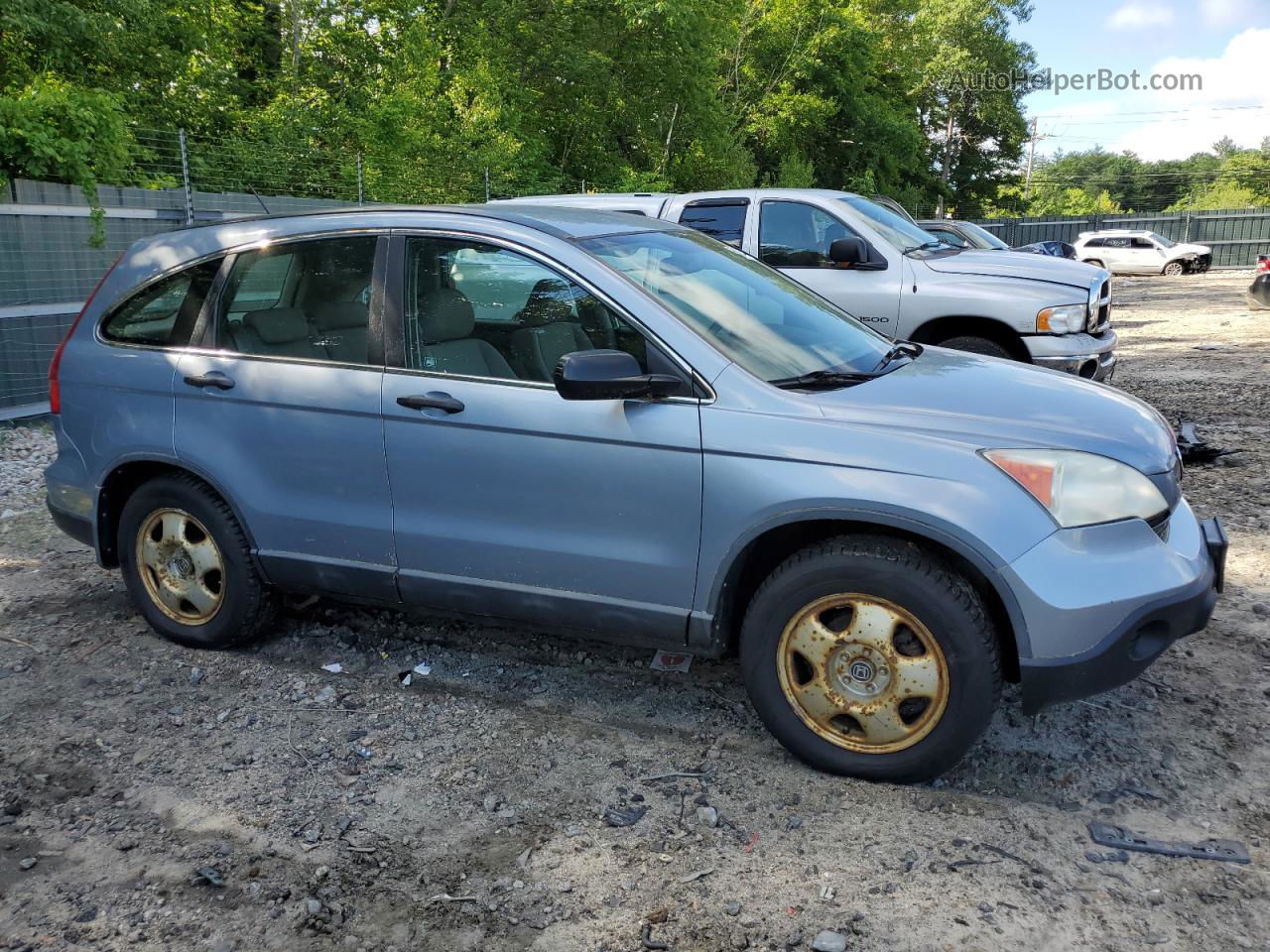 2009 Honda Cr-v Lx Blue vin: 5J6RE48349L058570