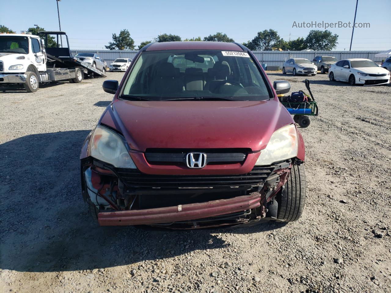 2009 Honda Cr-v Lx Maroon vin: 5J6RE48379L002042