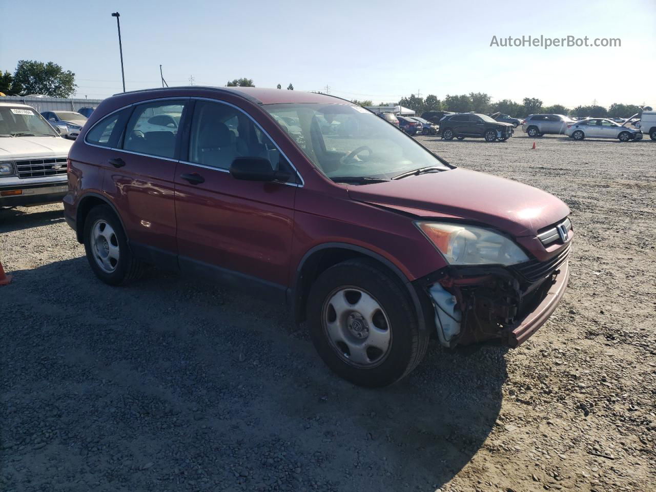 2009 Honda Cr-v Lx Maroon vin: 5J6RE48379L002042