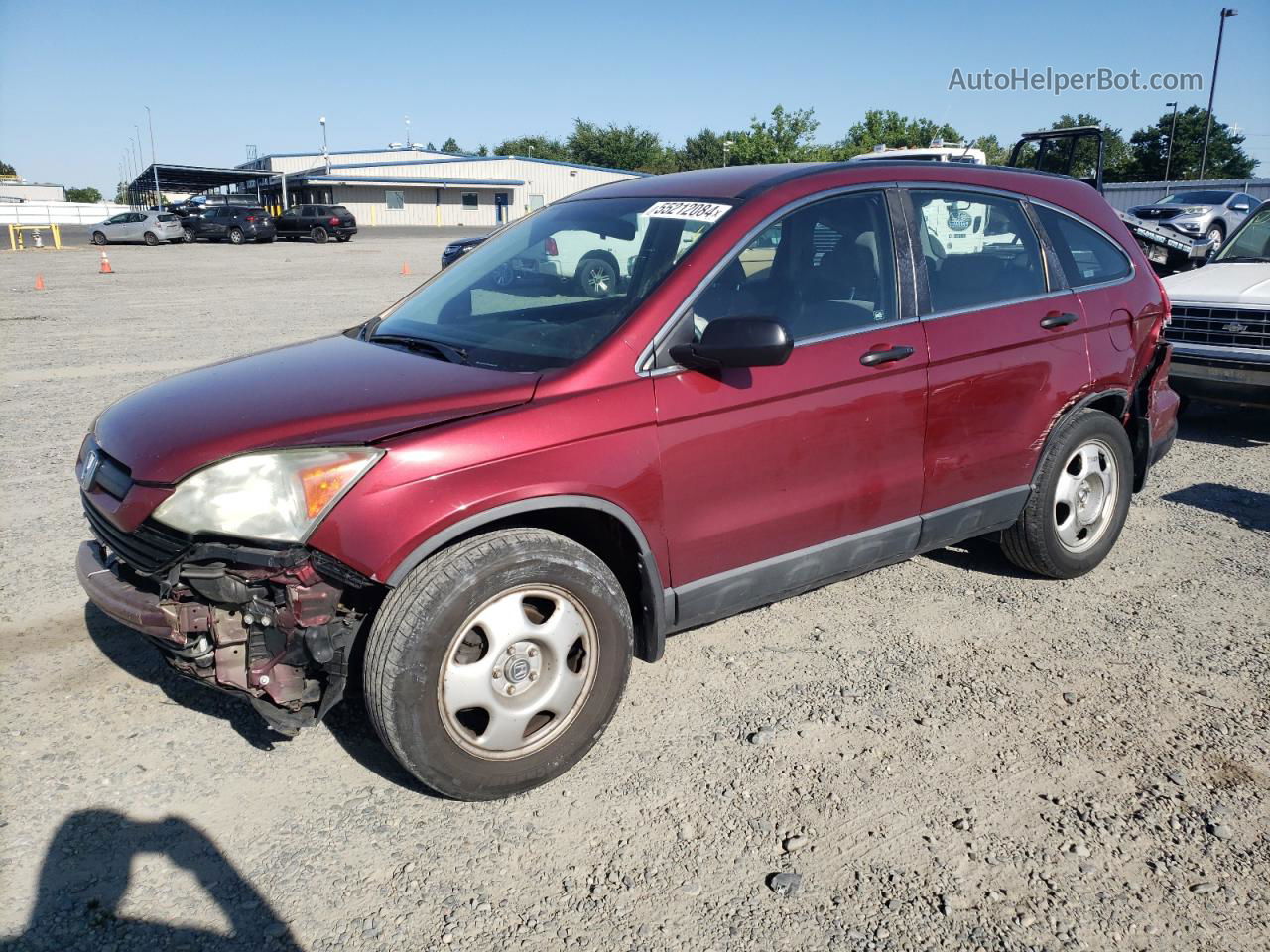 2009 Honda Cr-v Lx Maroon vin: 5J6RE48379L002042