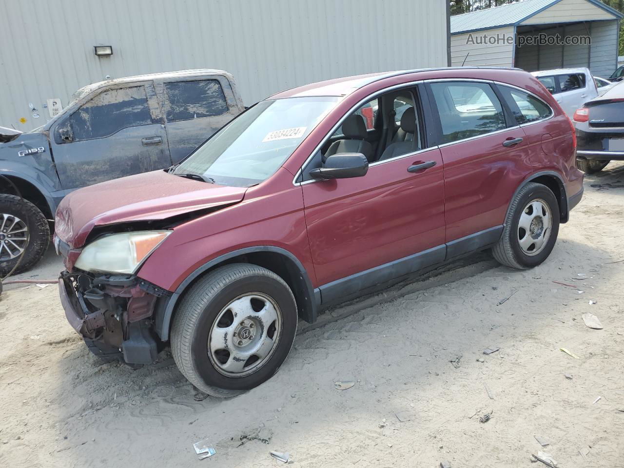 2009 Honda Cr-v Lx Burgundy vin: 5J6RE48399L006478