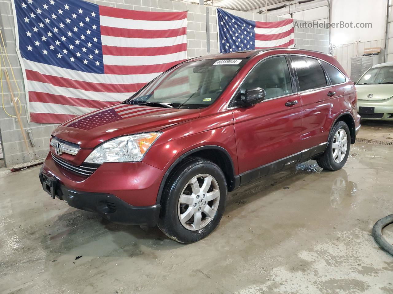 2009 Honda Cr-v Ex Burgundy vin: 5J6RE48519L067096