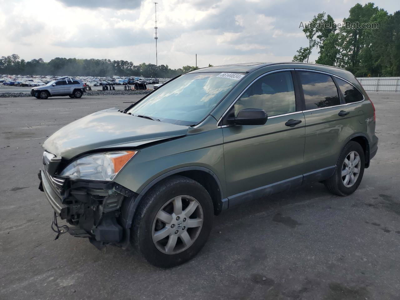 2009 Honda Cr-v Ex Зеленый vin: 5J6RE48529L050033