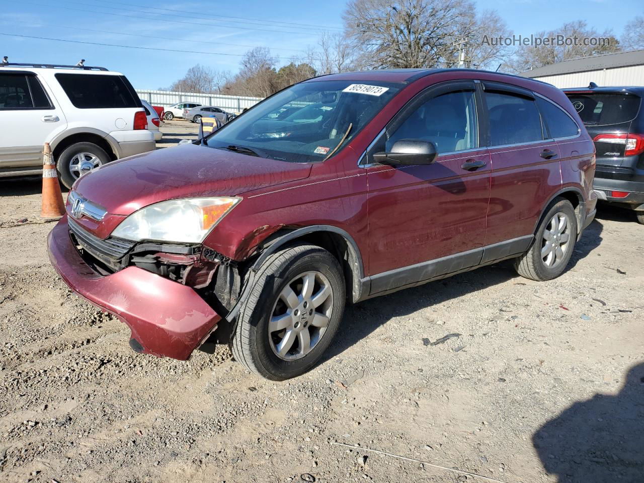 2009 Honda Cr-v Ex Burgundy vin: 5J6RE48579L033910