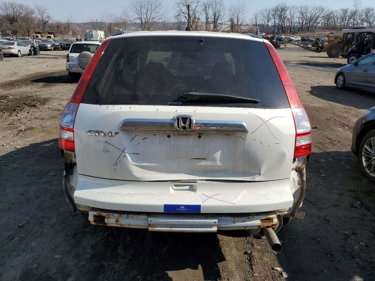 2009 Honda Cr-v Ex White vin: 5J6RE48589L047492