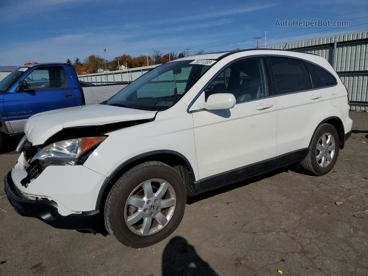 2009 Honda Cr-v Exl White vin: 5J6RE48709L070475