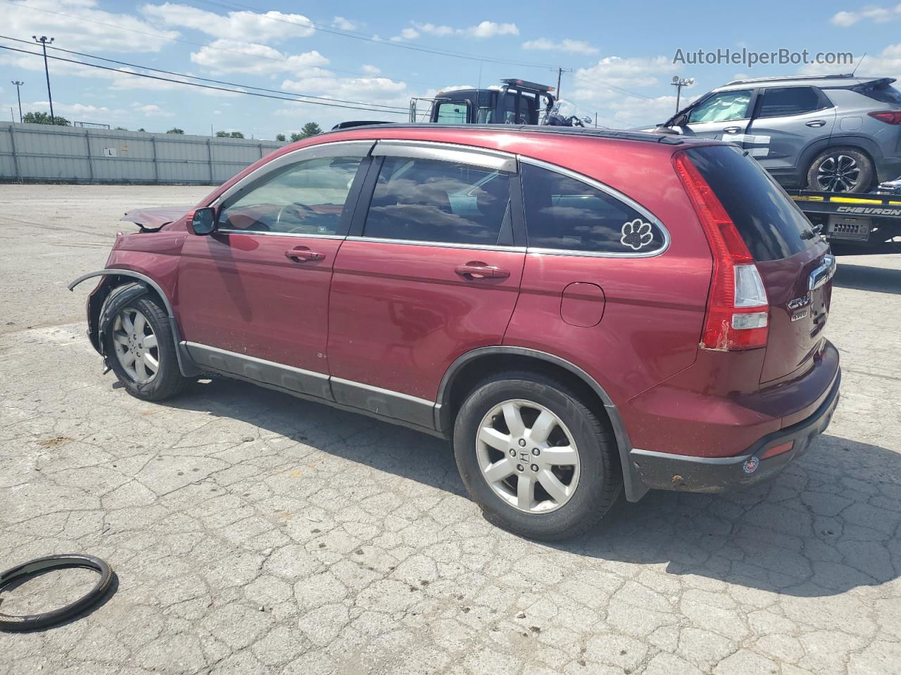 2009 Honda Cr-v Exl Burgundy vin: 5J6RE48719L016814