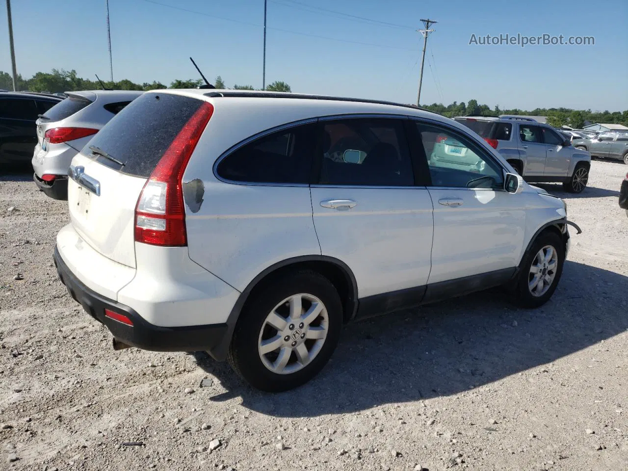 2009 Honda Cr-v Exl White vin: 5J6RE48719L028137