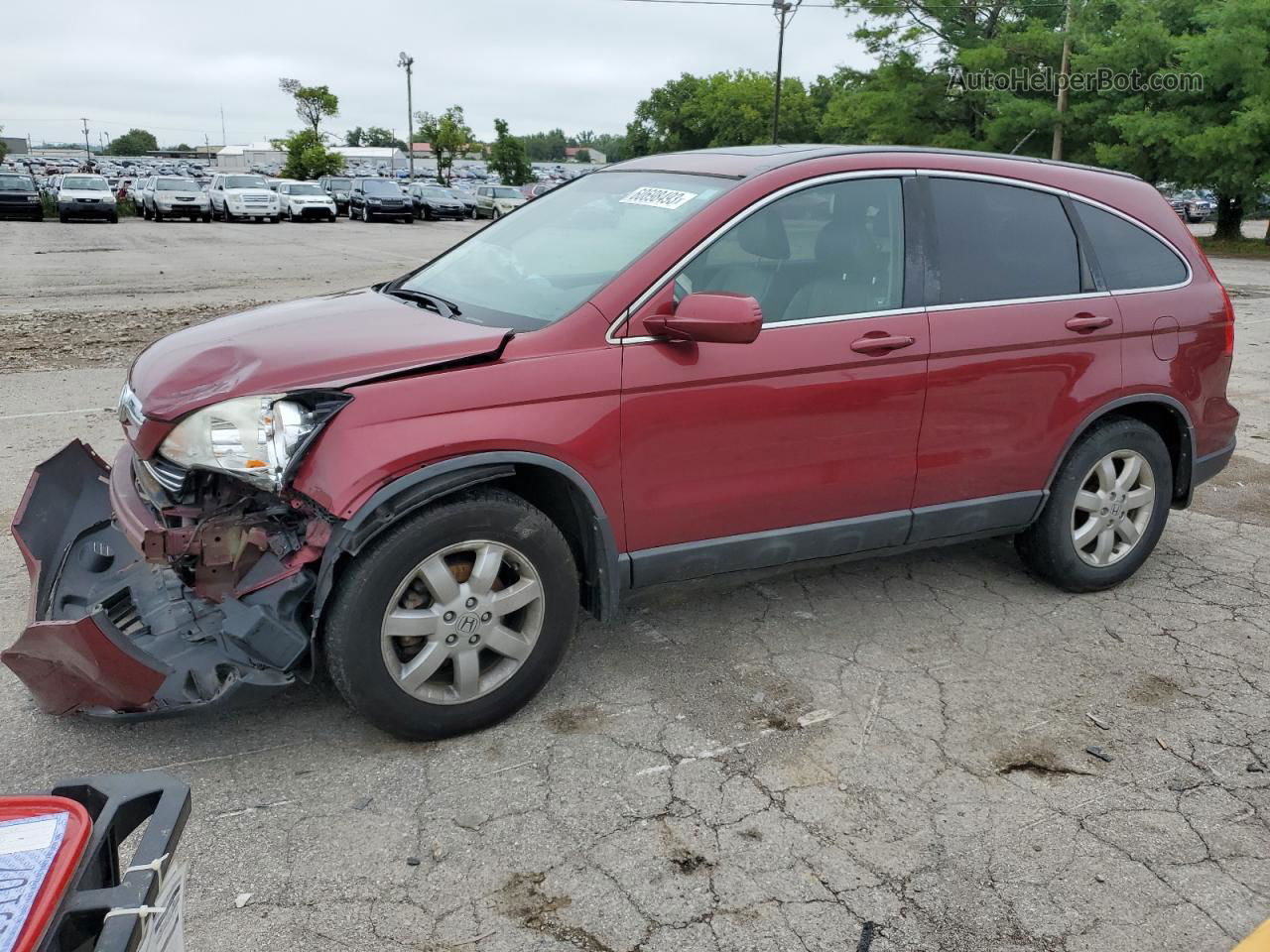 2009 Honda Cr-v Exl Red vin: 5J6RE48729L027417