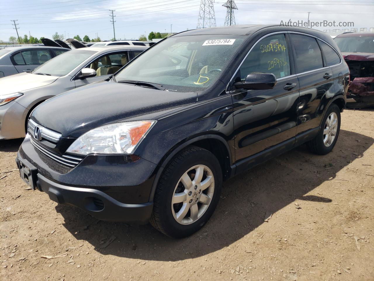 2009 Honda Cr-v Exl Black vin: 5J6RE487X9L031778