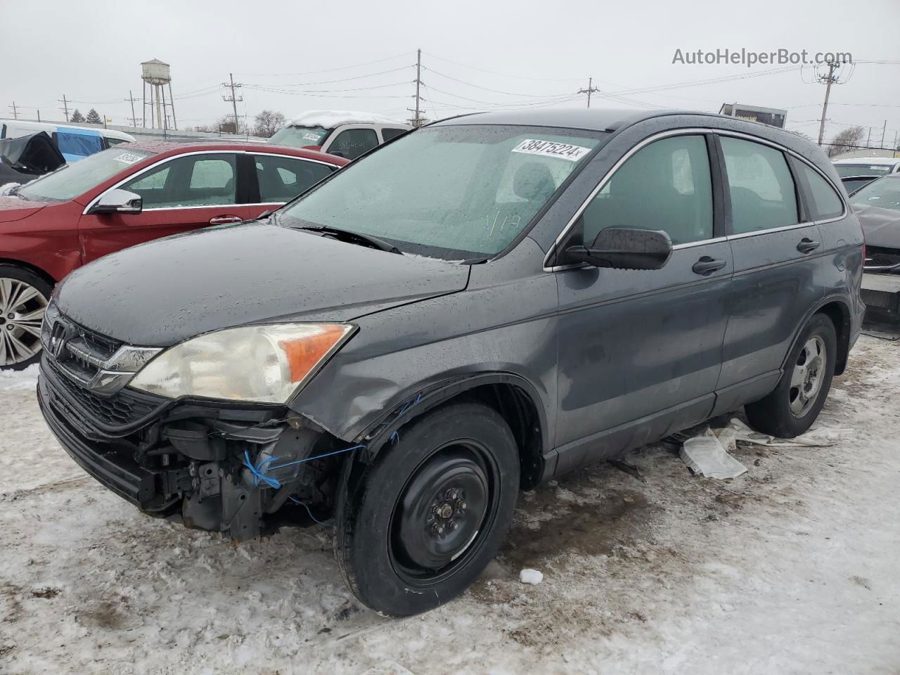 2010 Honda Cr-v Lx Gray vin: 5J6RE4H30AL016224