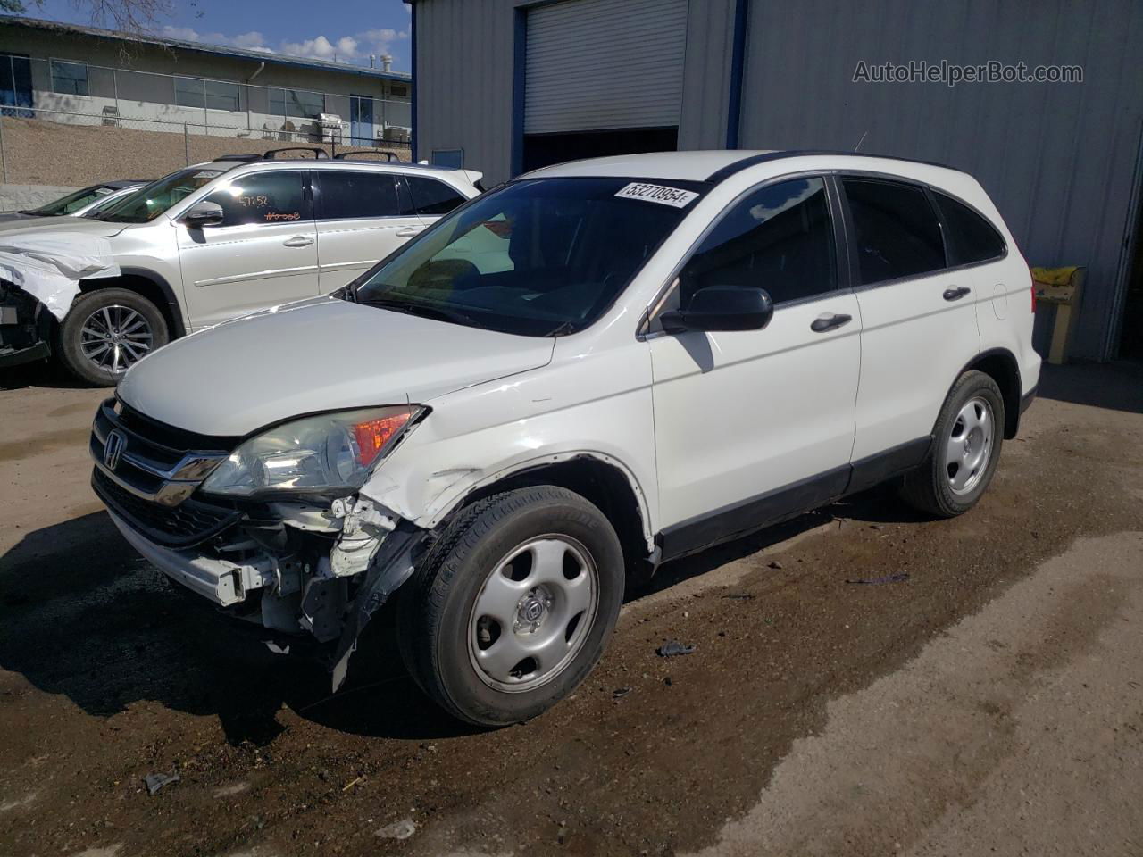 2010 Honda Cr-v Lx White vin: 5J6RE4H31AL027152