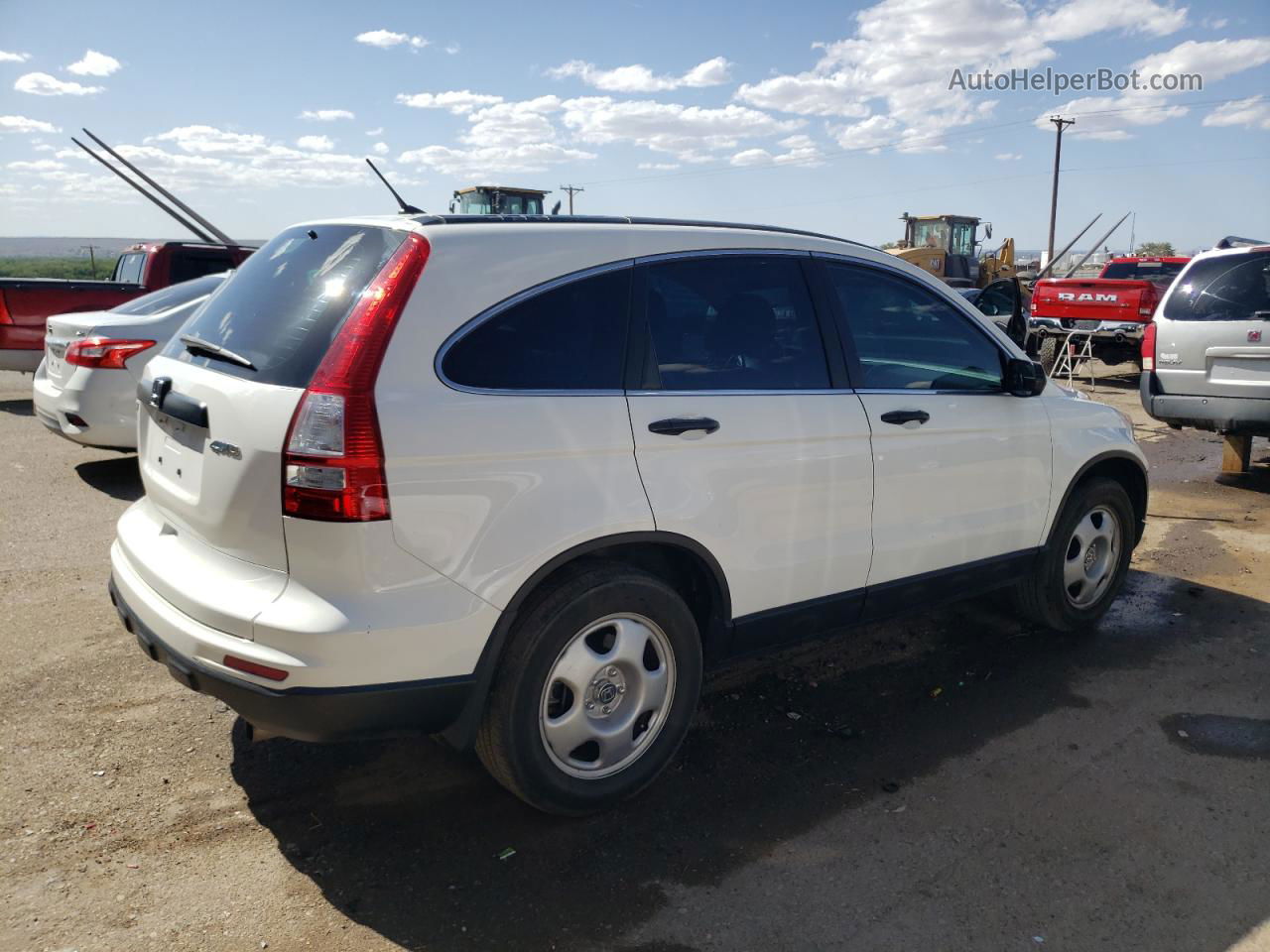 2010 Honda Cr-v Lx White vin: 5J6RE4H31AL027152