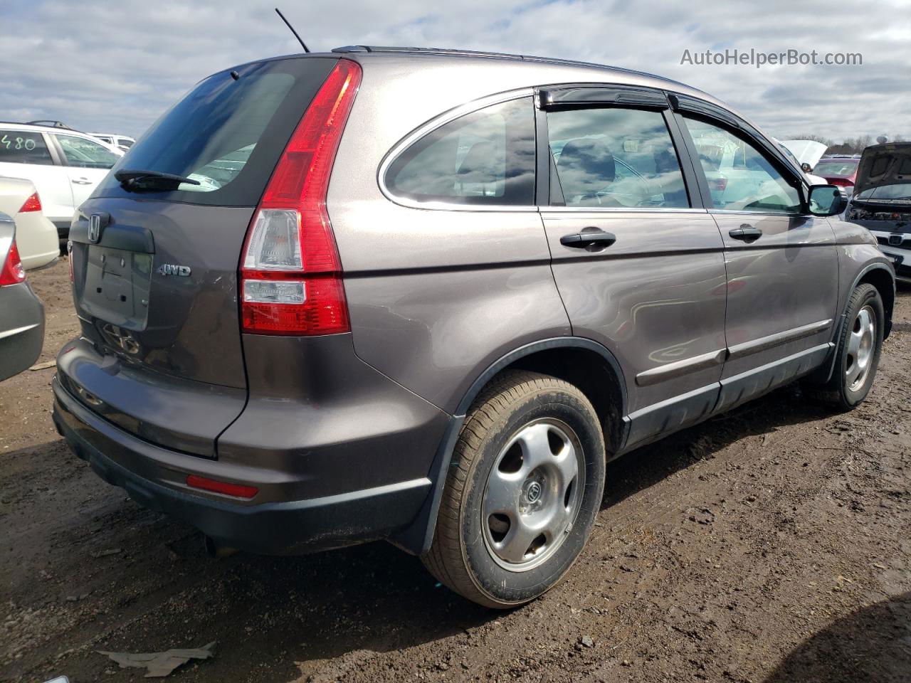 2010 Honda Cr-v Lx Gray vin: 5J6RE4H31AL093698