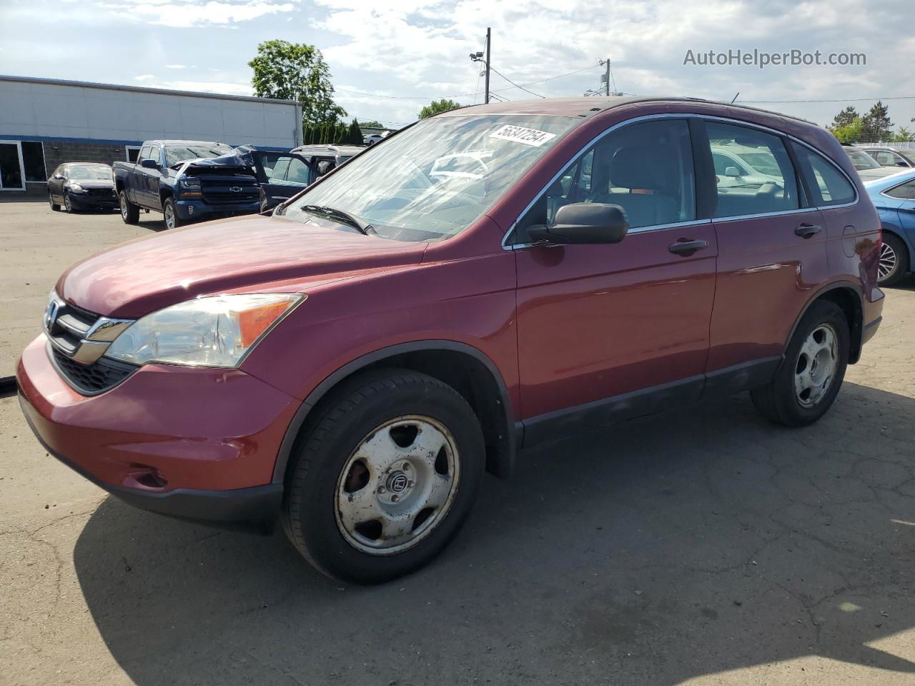 2010 Honda Cr-v Lx Red vin: 5J6RE4H31AL101914