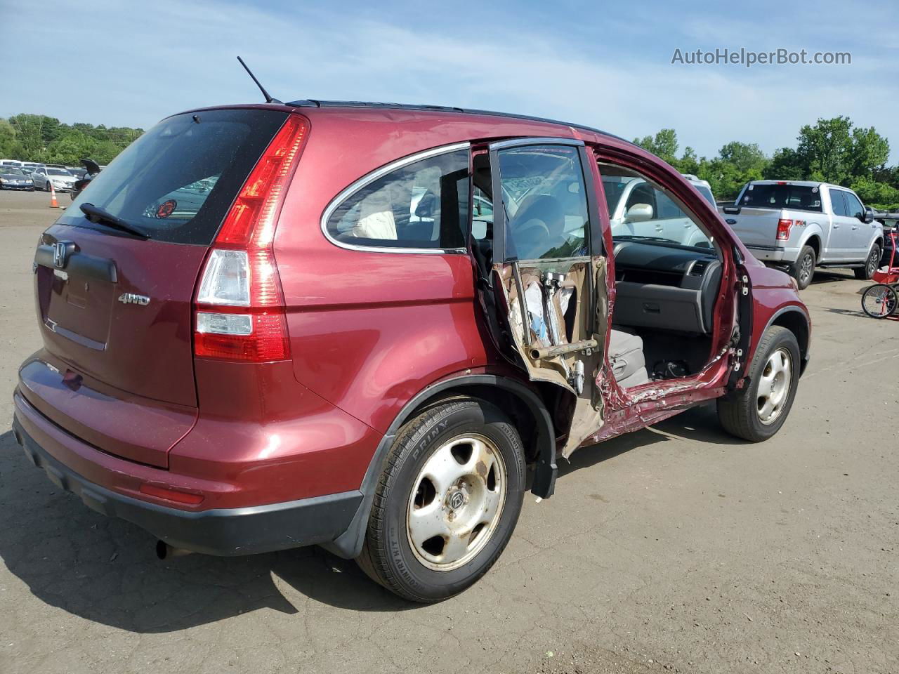 2010 Honda Cr-v Lx Red vin: 5J6RE4H31AL101914