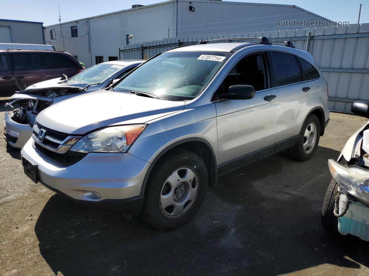 2010 Honda Cr-v Lx Silver vin: 5J6RE4H32AL068034