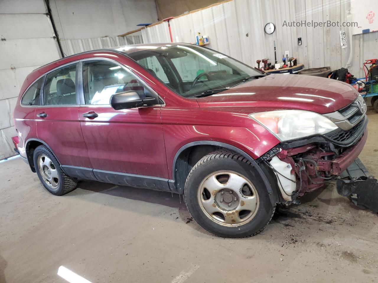 2010 Honda Cr-v Lx Maroon vin: 5J6RE4H34AL036752