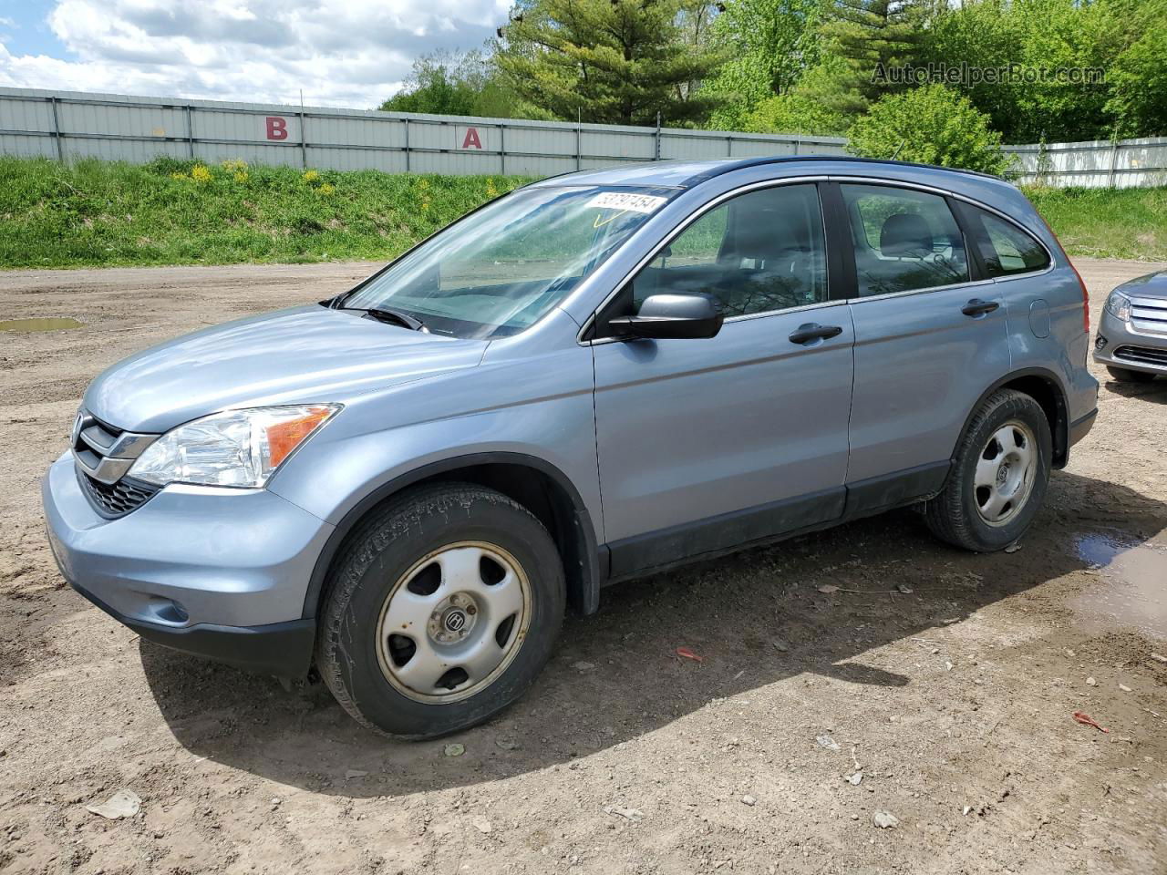 2010 Honda Cr-v Lx Blue vin: 5J6RE4H35AL070022