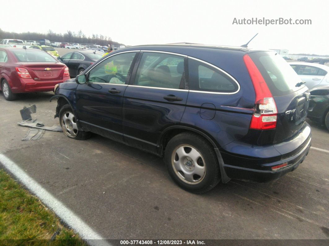 2010 Honda Cr-v Lx Blue vin: 5J6RE4H36AL029303