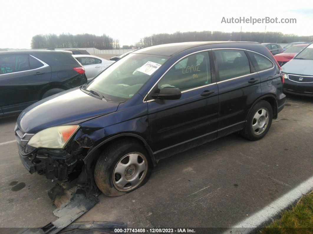 2010 Honda Cr-v Lx Blue vin: 5J6RE4H36AL029303