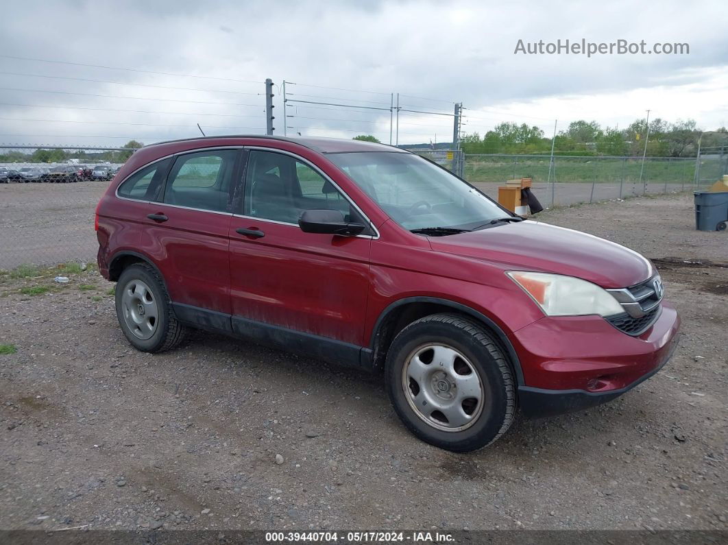 2010 Honda Cr-v Lx Red vin: 5J6RE4H36AL072278