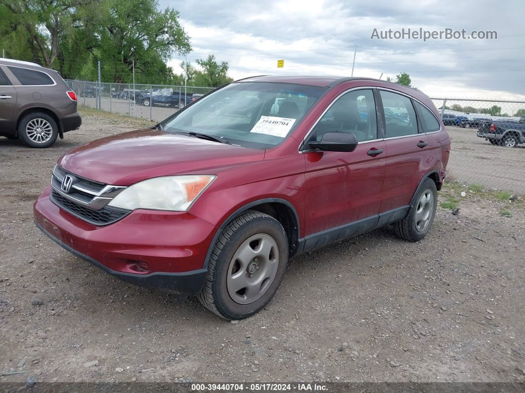 2010 Honda Cr-v Lx Red vin: 5J6RE4H36AL072278