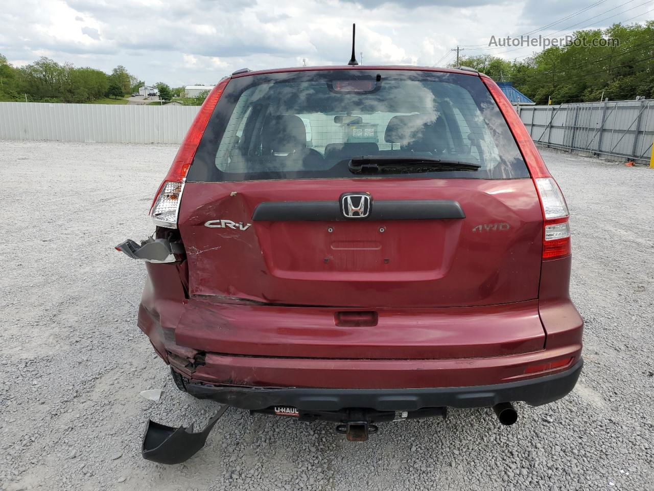 2010 Honda Cr-v Lx Red vin: 5J6RE4H39AL010325