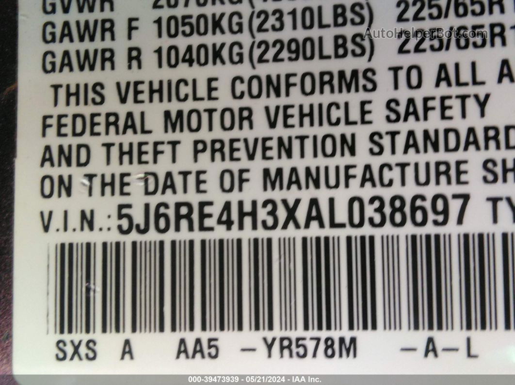 2010 Honda Cr-v Lx Gray vin: 5J6RE4H3XAL038697