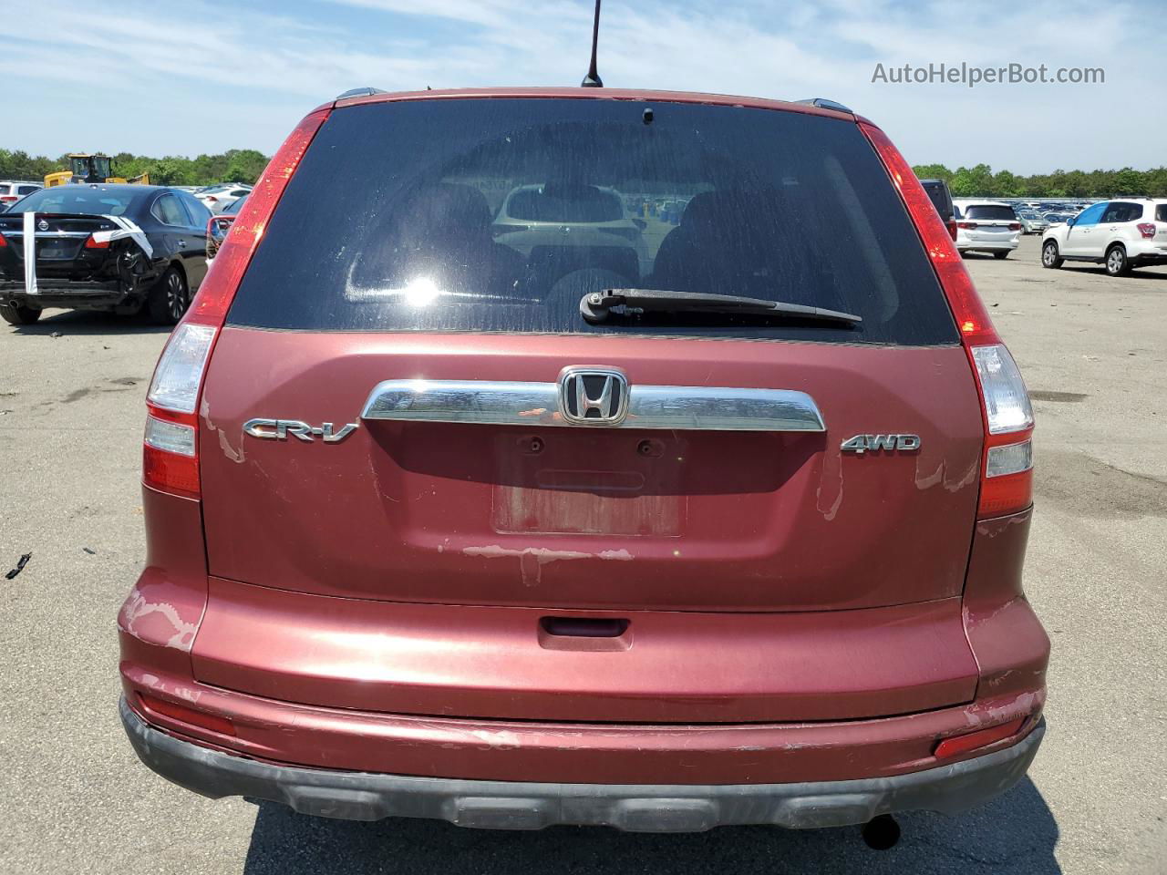 2010 Honda Cr-v Ex Burgundy vin: 5J6RE4H50AL046177