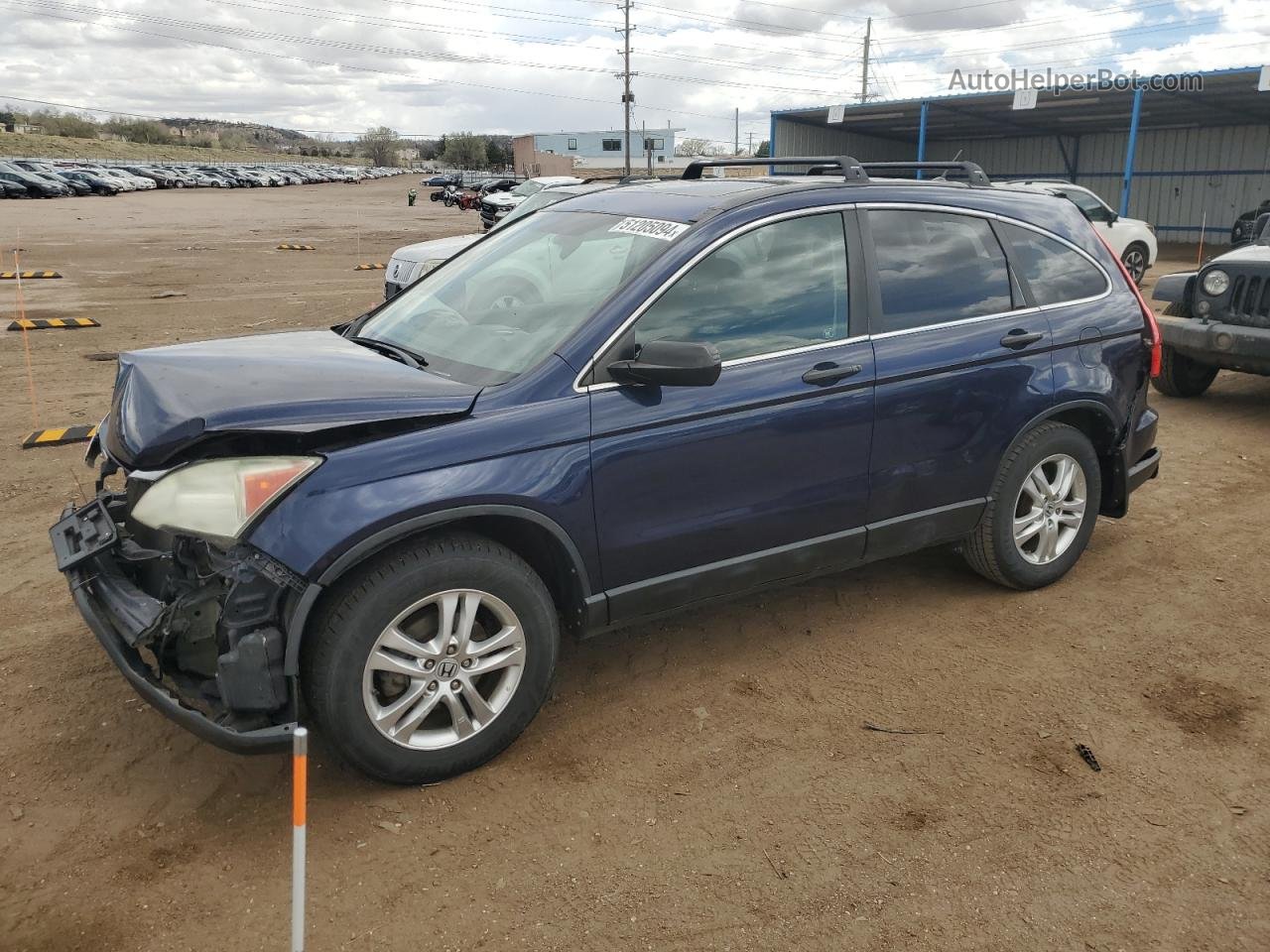 2010 Honda Cr-v Ex Blue vin: 5J6RE4H50AL096545