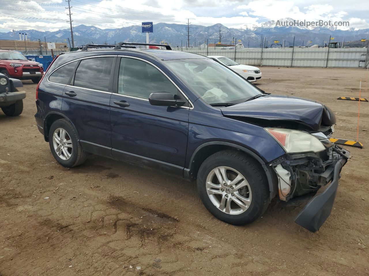 2010 Honda Cr-v Ex Blue vin: 5J6RE4H50AL096545