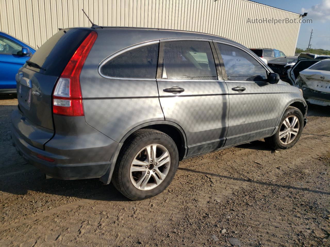 2010 Honda Cr-v Ex Gray vin: 5J6RE4H51AL049394