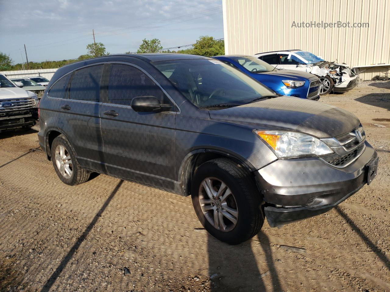 2010 Honda Cr-v Ex Gray vin: 5J6RE4H51AL049394