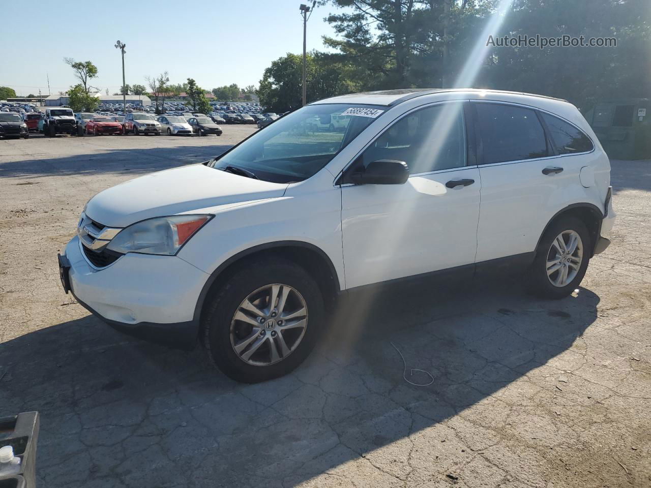 2010 Honda Cr-v Ex White vin: 5J6RE4H51AL070519