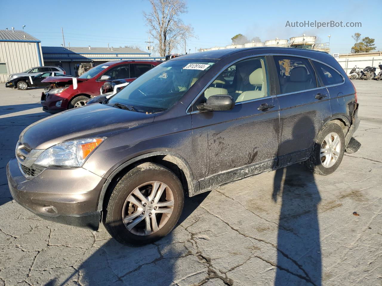 2010 Honda Cr-v Ex Tan vin: 5J6RE4H52AL079259